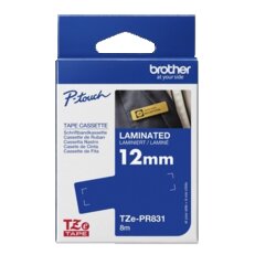 Brother TZEPR831 Schriftbandkassette 12mmx8m sw auf gold