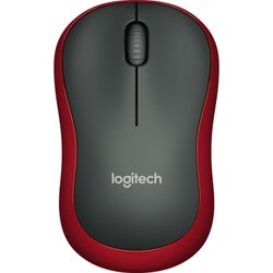 Logitech 910-002240 Maus M185 kabellos schwarz/rot 