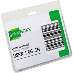 DURABLE 813619 Namenschild 90x60mm transparent 20 St./Pack