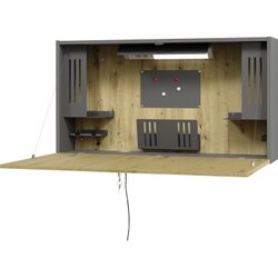Hammerbacher VWO12/G/R Wandschreibtisch Mini Office 