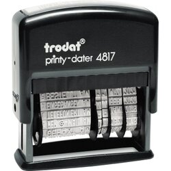 trodat® 79153 Wortbandstempel Printy Dater 46x4mm grau/schwarz