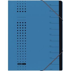ELBA 400002020 Ordnungsmappe chic DIN A4 7Fächer Karton blau