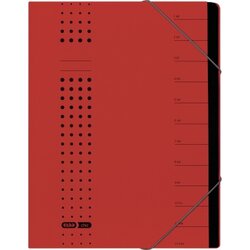 ELBA 400002024 Ordnungsmappe chic DIN A4 7Fächer Karton rot