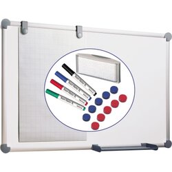 MAUL 6309284 Whiteboard 2000 MAULpro Set 90x60cm kunststoffbesch.
