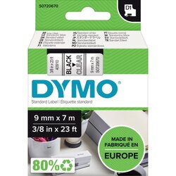DYMO® Schriftbandkassette D1 9 mm x 7 m (B x L) transparent