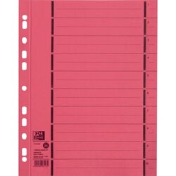 Oxford 400004670 Trennblatt DIN A4 250g Karton rot 100 St./Pack.