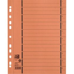 Oxford 400004669 Trennblatt DIN A4 250g Karton orange 100 St./Pack.