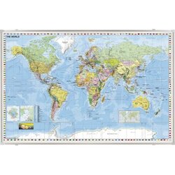 FRANKEN KA600WP Kartentafel 138x88cm Weltkarte 1:33.000.000