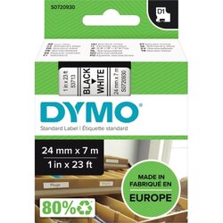 DYMO® Schriftbandkassette D1 24 mm x 7 m (B x L) Kunststoff, 100 % recycelt weiß
