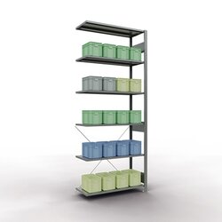 SCHULTE 12746 Regal MULTIplus150 Anbau 2.500x1.000x400mm 6Böden vz