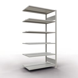 SCHULTE Anbauregal MULTIplus150 beidseitig verwendbar lichtgrau