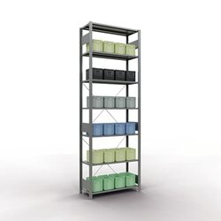 SCHULTE 12742 Regal MULTIplus150 Grund 3.000x1.000x400mm 7Böden vz
