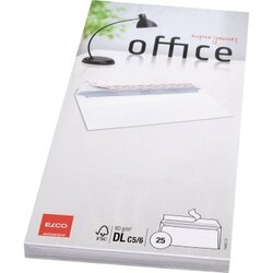 ELCO 7446212 Briefumschlag Office C5/6 DL hk weiß 25 St./Pack.