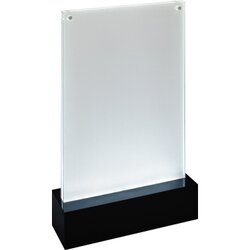SIGEL TA422 Tischaufsteller luminous A5 LED glasklar/sw