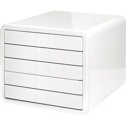 HAN 1551-12 Schubladenbox i-Box DIN C4 5Schubfächer weiß