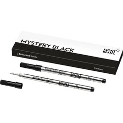 Montblanc 128231 Tintenrollermine mystery black M sw 2 St./Pack.