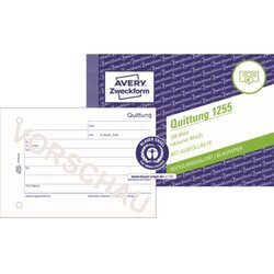 Avery Zweckform 1255 Quittung A6 100Blatt 