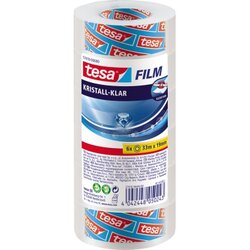 tesa® 57418-00000 Klebefilm Kristall-Klar 19mmx33m 6St.
