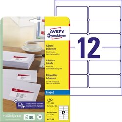 Avery Zweckform J8177-25 Etikett 99,1x42,3mm weiß 300 St./Pack.