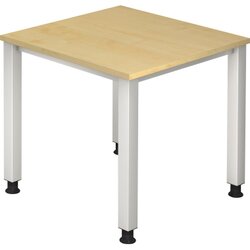 Hammerbacher VQS08/3/S Schreibtisch 4Fuß 80x80cm ahorn