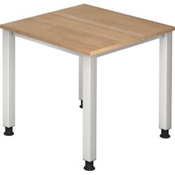 Hammerbacher VQS08/N/S Schreibtisch 4Fuß 80x80cm nussbaum
