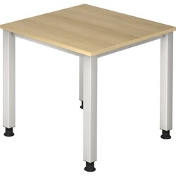 Hammerbacher VQS08/E/S Schreibtisch 4Fuß 80x80cm eiche