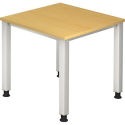 Hammerbacher VQS08/6/S Schreibtisch 4Fuß 80x80cm buche
