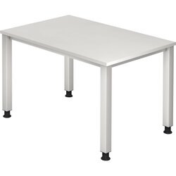 Hammerbacher VQS12/W/S Schreibtisch 4Fuß 120x80cm weiß