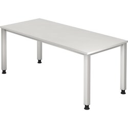 Hammerbacher VQS19/W/S Schreibtisch 4Fuß 180x80cm weiß