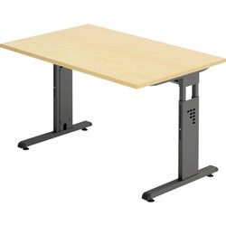 Hammerbacher VOS12/3/G Schreibtisch C-Fuß 120x80cm ahorn/graphit