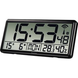 Hama 00186352 Funkwanduhr Jumbo digital schwarz