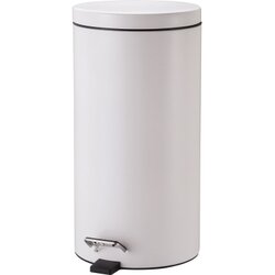 ZWINGO Z2300305 Tretabfalleimer 20l Stahl rund weiß