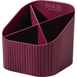HAN 17248-17 Stifteköcher KARMA 4Fächer rot 