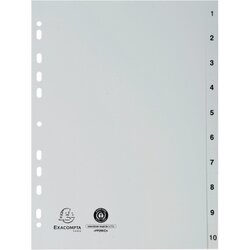 Exacompta 1710E Register A4 PP 1-10 gr 