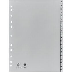 Exacompta 1720B Register DIN A4 20tlg A-Z PP grau