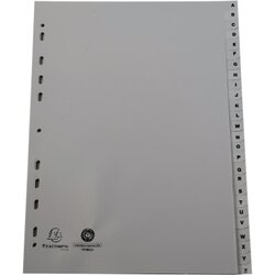 Exacompta 1726E Register A4 PP A-Z grau 
