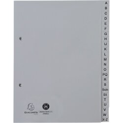 Exacompta 1743B Register A5 PP A-Z grau 