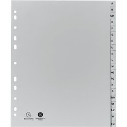 Exacompta 1920B Register DIN A4+ 20tlg A-Z PP grau