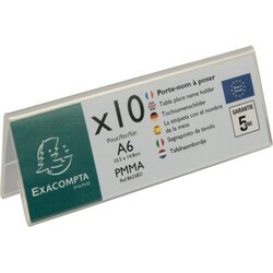 Exacompta 86358D Tischnamensschild PMMA 150x55mm 10St.