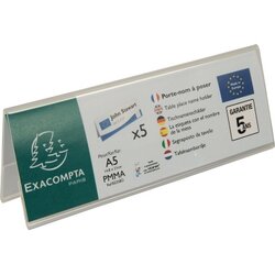 Exacompta 85358D Tischnamensschild PMMA 210x75mm 5St.