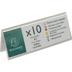 Exacompta 87358D Tischnamensschild PMMA 105x40mm 10St.