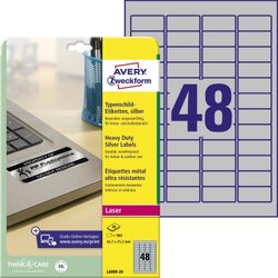 Avery Zweckform L6009-20 Typenschildetikett 45,7x21,2mm 960 St./Pack.