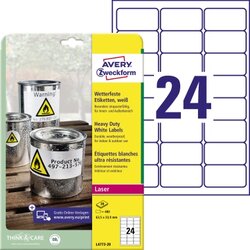 Avery Zweckform L4773-20 Folienetikett 63,5x33,9mm 480 St./Pack.
