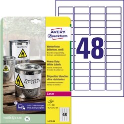 Avery Zweckform L4778-20 Folienetikett weiß 960 St./Pack.