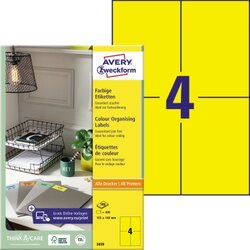 Avery Zweckform 3459 Universaletikett 105x148mm gelb 400 St./Pack.