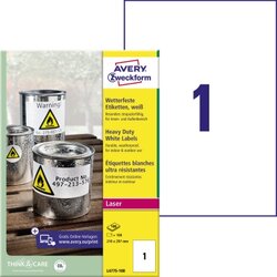 Avery Zweckform L4775-100 Etikett 210x297mm wetterfest 100St.