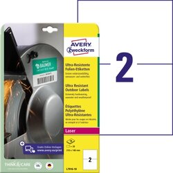 Avery Zweckform L7916-10 Folienetikett 210x148mm 20 St./Pack.