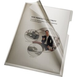 Bene 205000GR Sichthülle DIN A4 HPVC grau 100 St./Pack.