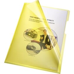 Bene 205000GE Sichthülle DIN A4 HPVC gelb 100 St./Pack.