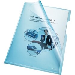 Bene 205000BL Sichthülle DIN A4 HPVC blau 100 St./Pack.